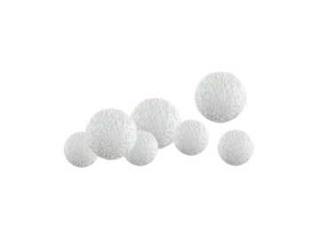 Balles en mousse blanches texturées