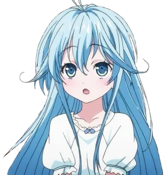 Blue-Haired Anime Girl Illustration