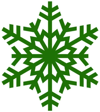 Gráfico de copo de nieve verde