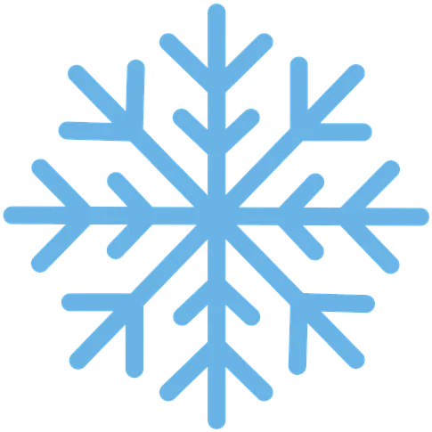 Light Blue Snowflake Line Icon