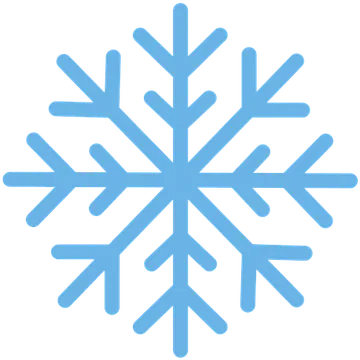 Light Blue Snowflake Line Icon
