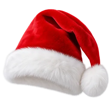 Red Santa Hat with White Fur Trim