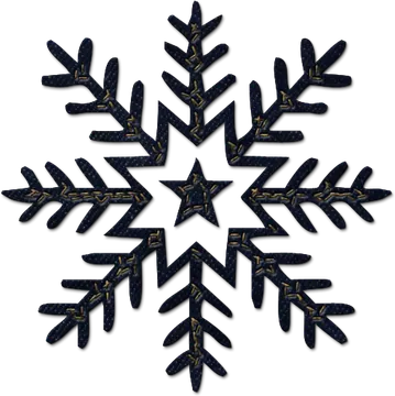 Dark Blue Embroidered Snowflake Ornament