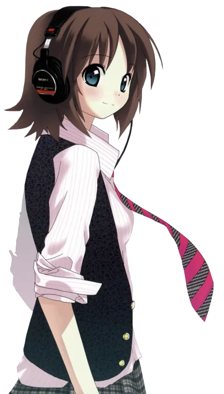 Anime Girl in School Uniform and Striped Tie