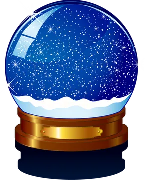 Blue Starry Snow Globe