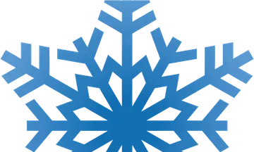 Blue Geometric Snowflake