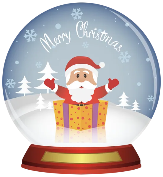 Santa in a Christmas Snow Globe