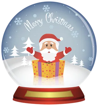 Santa in a Christmas Snow Globe