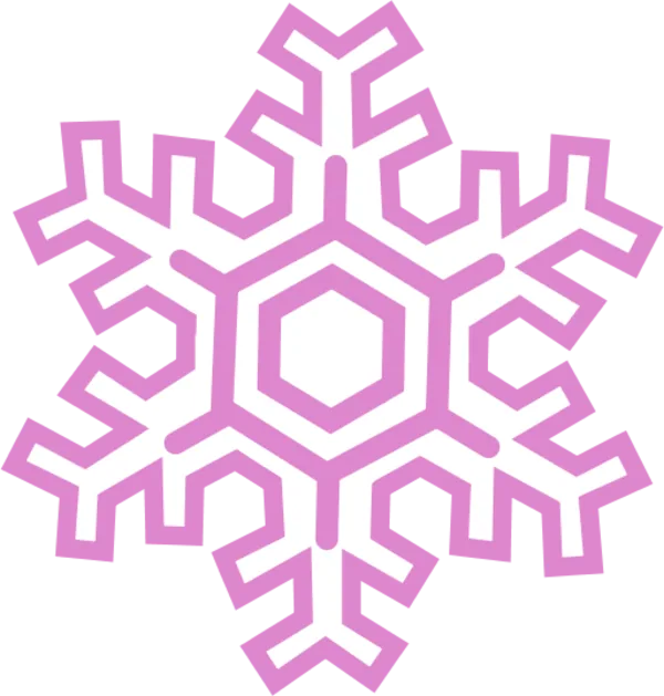 Pink Geometric Snowflake Outline