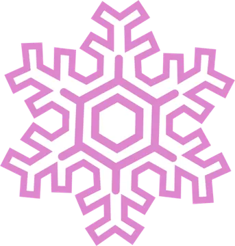 Pink Geometric Snowflake Outline
