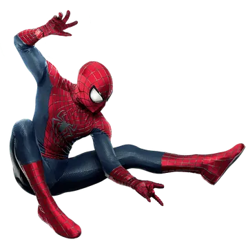 Spider-Man en posture accroupie dynamique