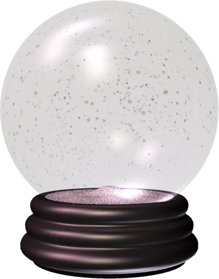 Glitter-Filled Crystal Ball Illustration