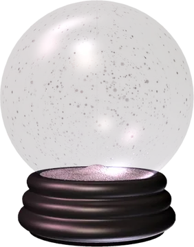 Glitter-Filled Crystal Ball Illustration
