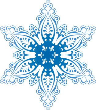 Blue Ornamental Snowflake Design