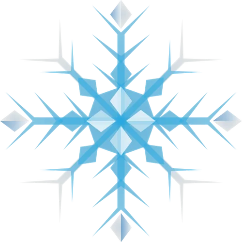 Blue Geometric Snowflake Illustration
