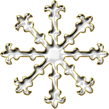 Ornate Silver and Gold Snowflake