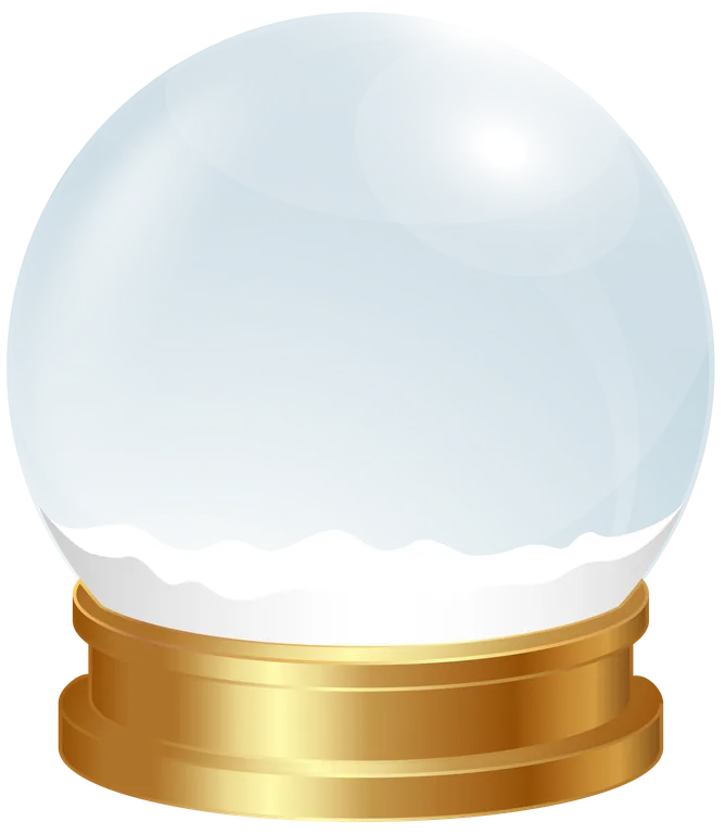 Snow Globe with a Gold Base