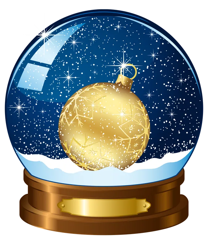 Golden Ornament Snow Globe