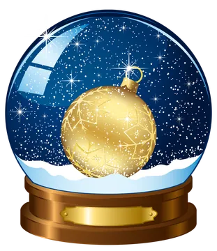 Golden Ornament Snow Globe