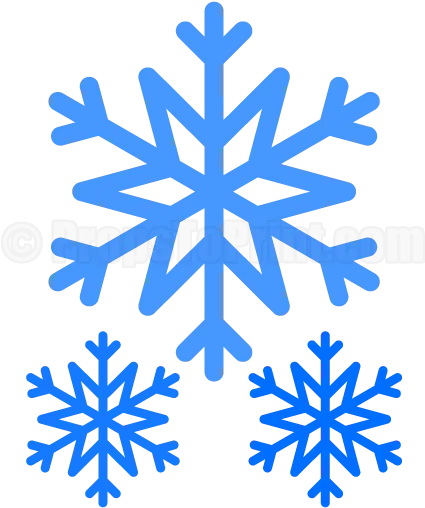 Three Blue Snowflake Designs