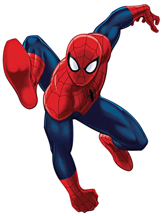 Red and Blue Spider-Man Action Pose