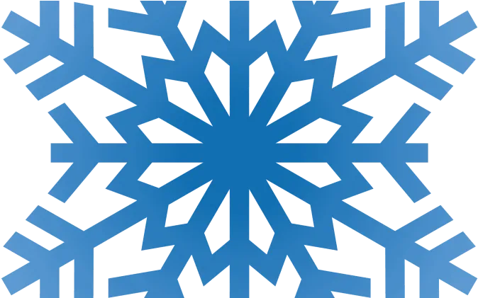 Blue Geometric Snowflake Cutout