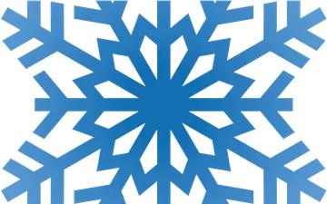 Blue Geometric Snowflake Cutout