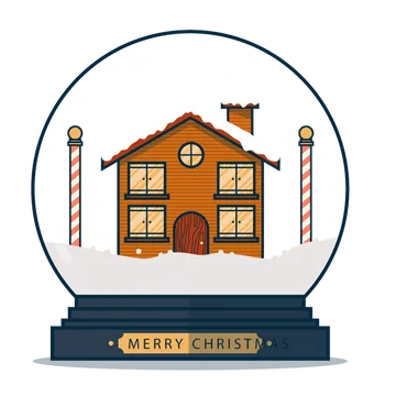 Snow Globe with a Snowy Log Cabin