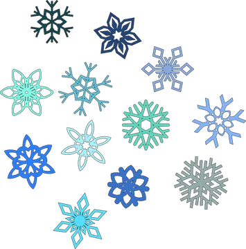 Colorful Snowflake Vector Illustrations