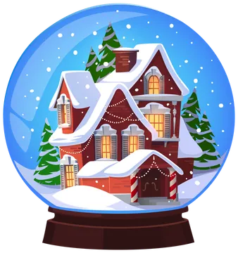 Snowy Christmas Cottage Snow Globe