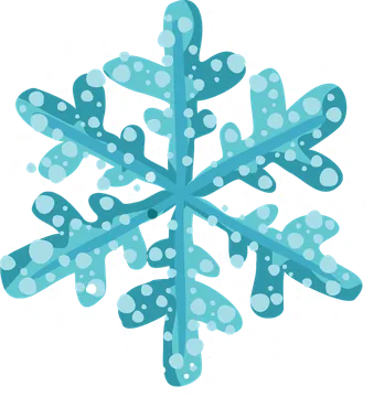 Turquoise Snowflake with Pale Blue Dots