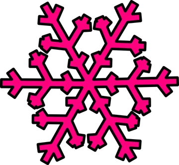 Bright Pink Snowflake Illustration