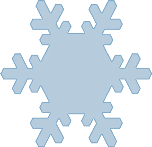 Pale Blue Snowflake Silhouette