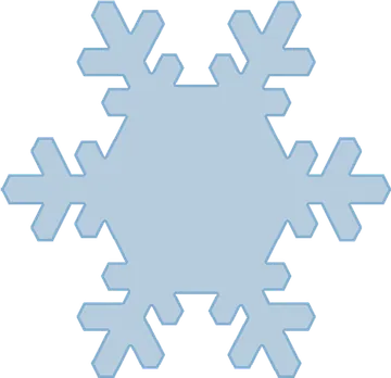 Pale Blue Snowflake Silhouette