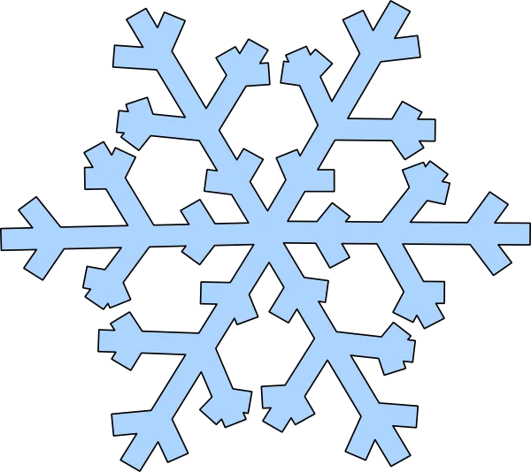 Light Blue Geometric Snowflake