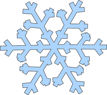 Light Blue Geometric Snowflake