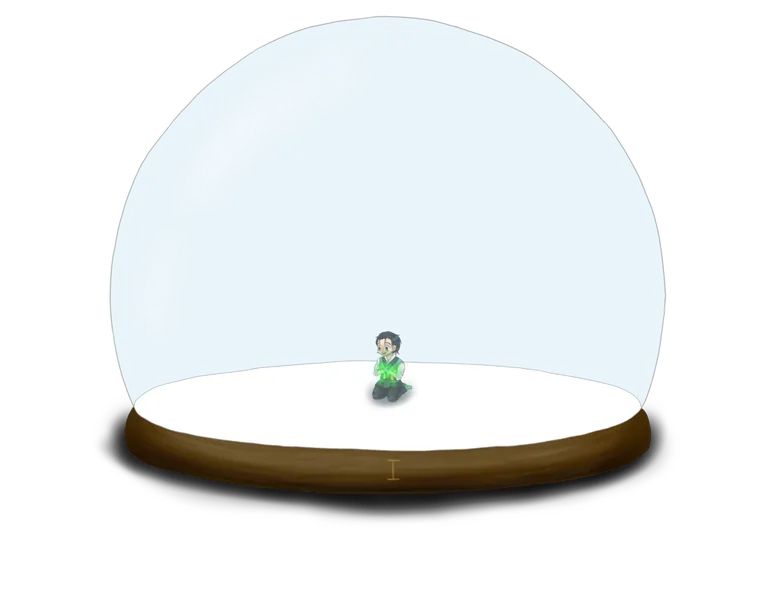 Miniature Figure in a Glass Display Dome