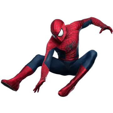 Spider-Man en position accroupie dynamique