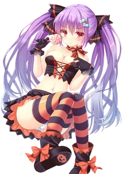 Purple-Haired Anime Girl with Lollipop