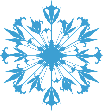Blue Radial Snowflake Ornament