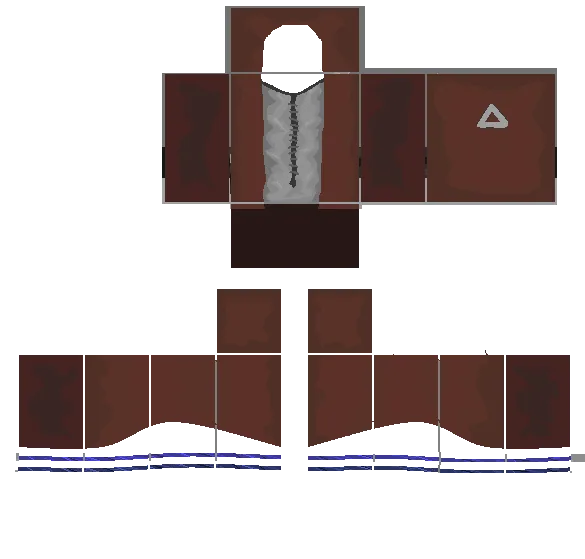 Brown Hooded Jacket Papercraft Template