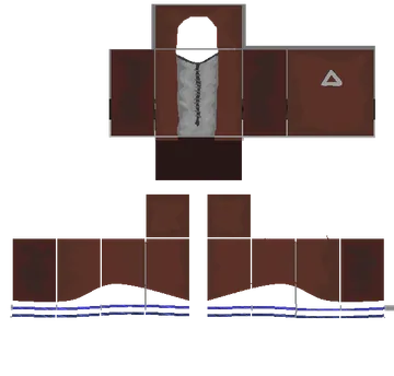 Brown Hooded Jacket Papercraft Template